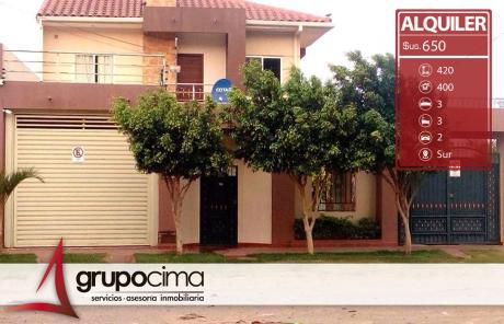Amplia Casa En Alquiler En Zona Sur !!!