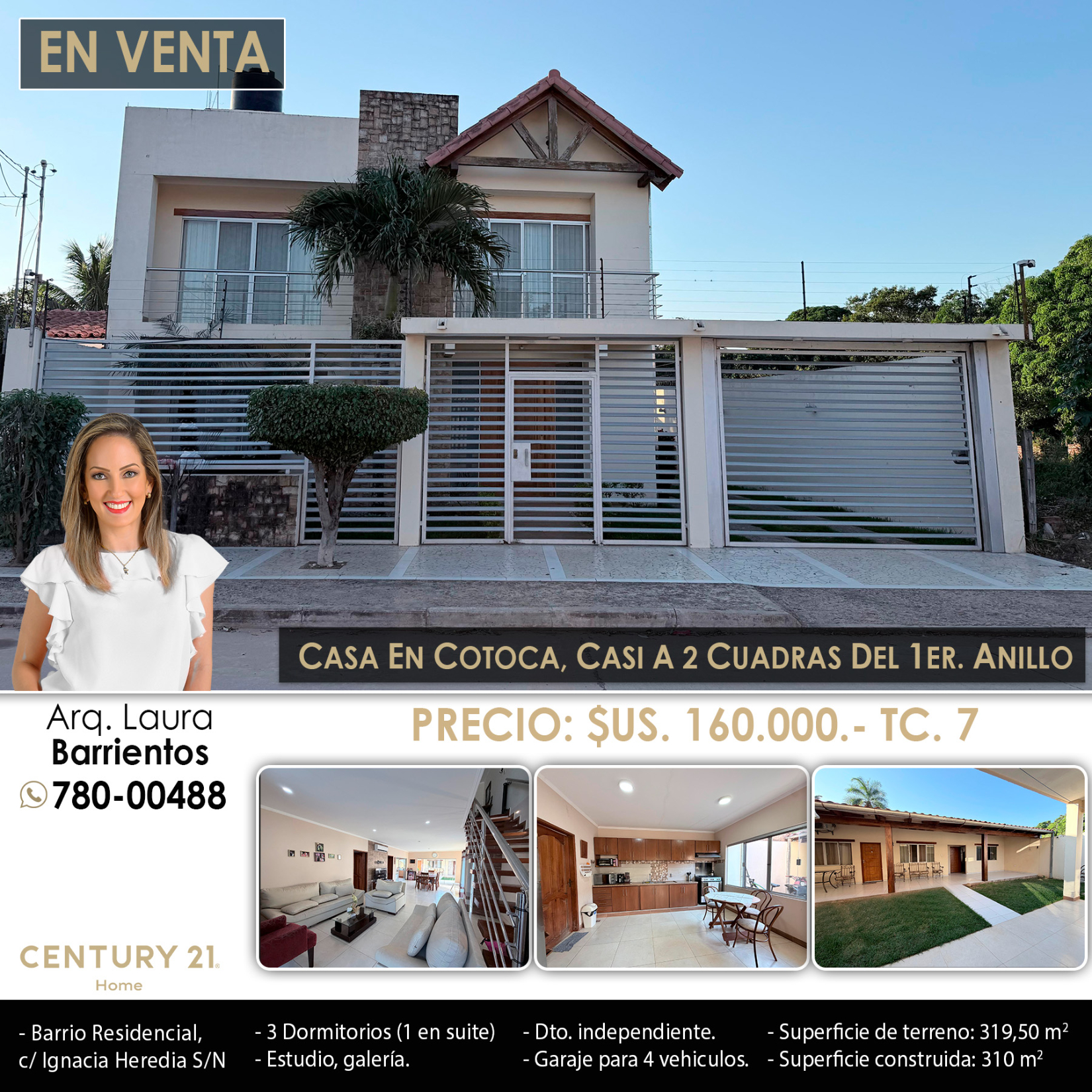 Casa En Venta En Cotoca, Casi A 2 Cuadras Del 1er. Anillo