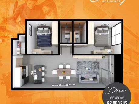 Departamento De 2 Dormitorios En Orange Residence