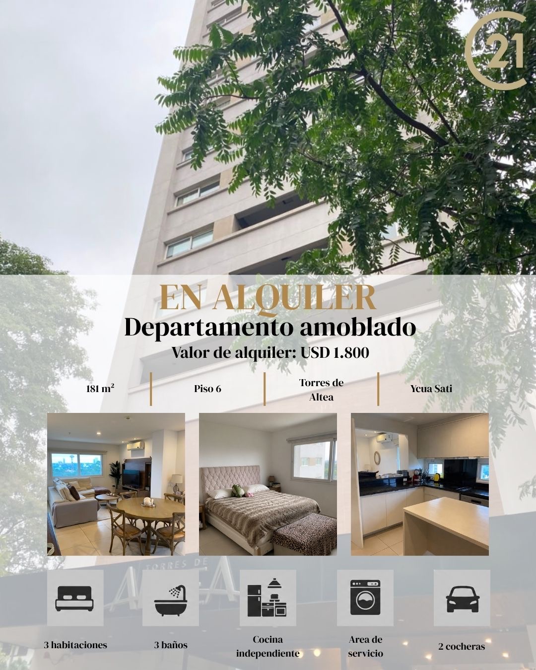 Departamento en alquiler en Herrera