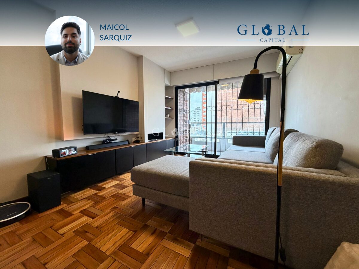 Apartamento 2 Dormitorios Amoblado en Alquiler – Pocitos . Cochera doble.