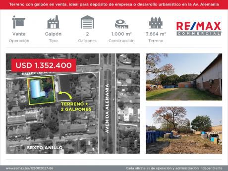 Terreno Con Galpón En Venta, Ideal Para Depósito De Empresa