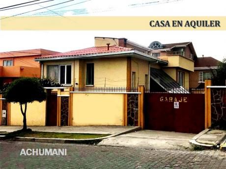 Casa En Alquiler - Zona Achumani