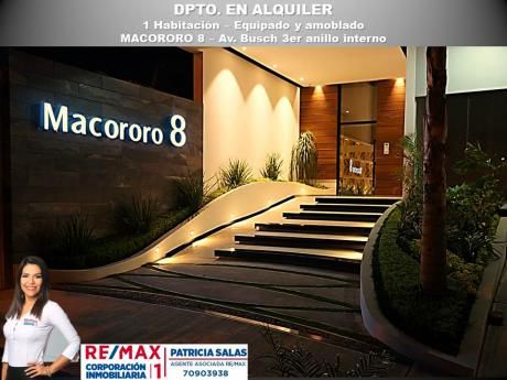 Dpto. En Alquiler De 1 Habitación Equipado Y Amoblado