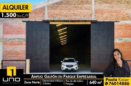 Galpón En Alquiler Parque Empresarial Zona Norte