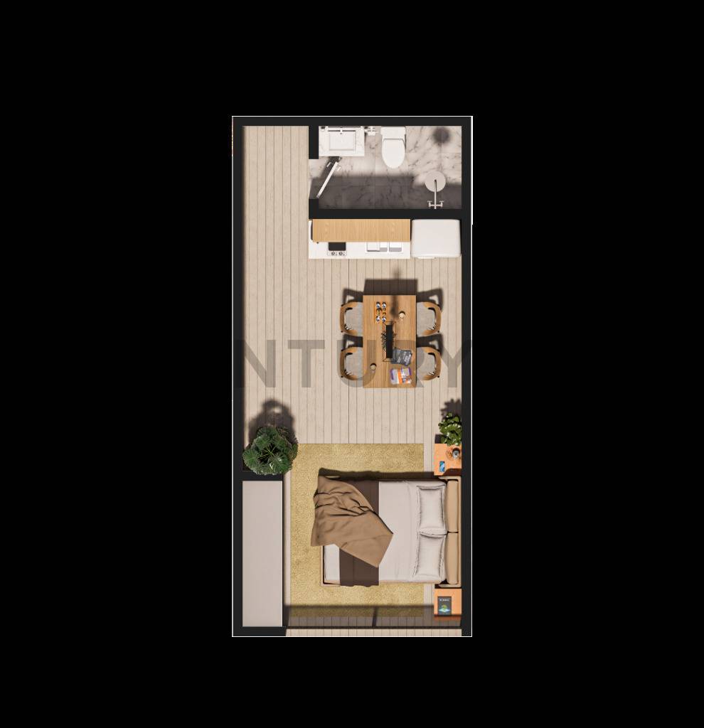 DEPARTAMENTO EN POZO EN TRINIDAD - Monoambiente - Edificio LIVING TRINIDAD — foto 3