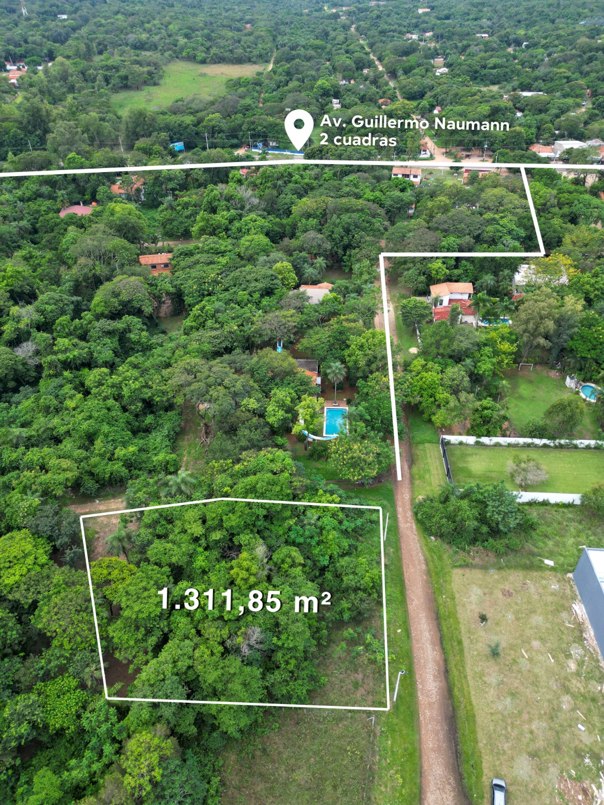 TERRENO DE 1.311,85 m² EN SAN BERNARDINO URBANIZACIÓN SADI II, Villa del Lago — foto 2