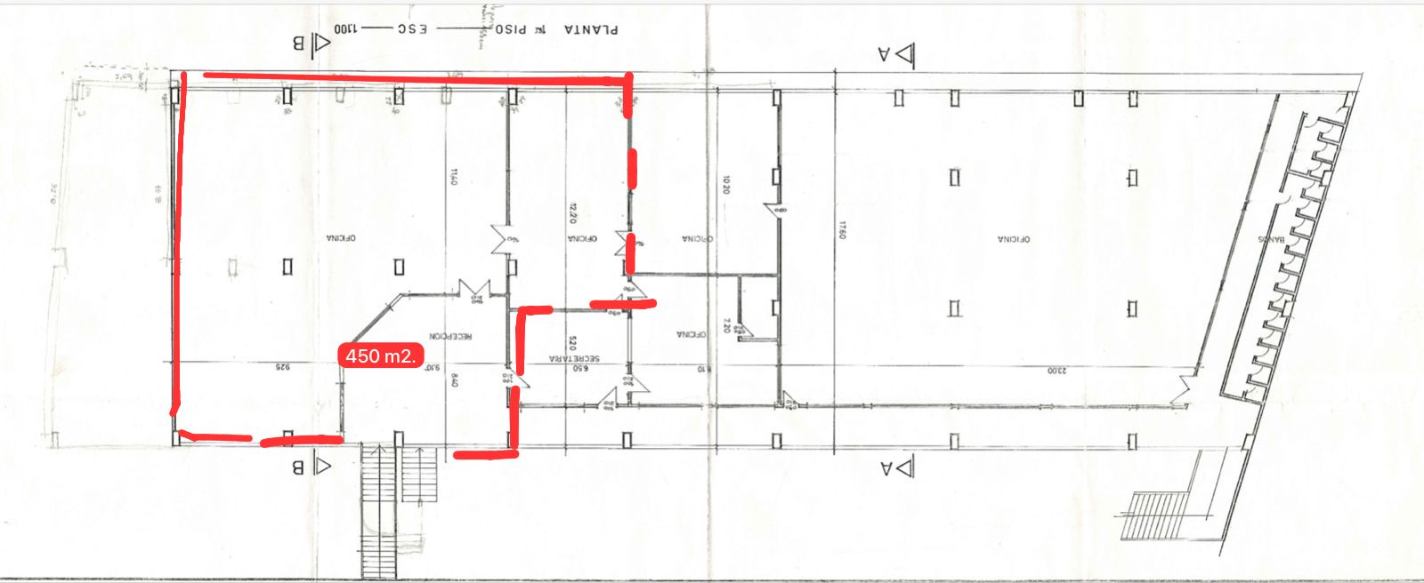 ALQUILO PLANTA LIBRE DE 400 m² - para oficinas corporativas Zona AV. SACRAMENTO — foto 3