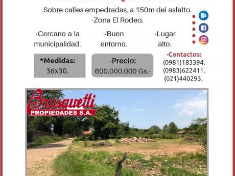 Vendo 3 Terrenos Juntos En Mariano Roque Alonso!!