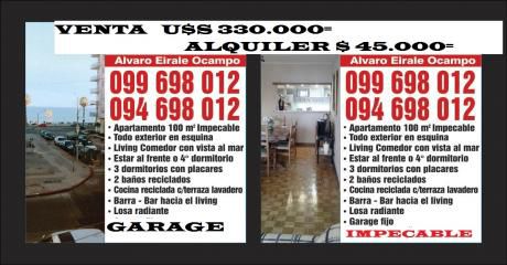 # Vista Al Mar. Esquina Todo Exterior. 100 M2*