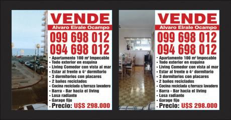 Vista Al Mar. Impecable Todo Exterior En Esquina 99 M2*