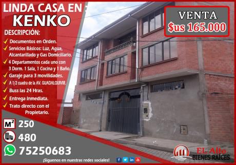Por Ocasión Vendo Linda Casa De 4 Departamentos En Kenko Super Centrica