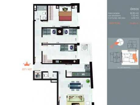 Increíble Penthouse! 2 Dorm, Terrazas, Excelente UbicaciÓn!