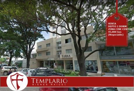 Venta.- 45,000 $us Depto 1 Dorm Totalmente Amoblado Zona Cine Center