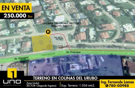En Venta Terreno En Colina Del Urubo 1