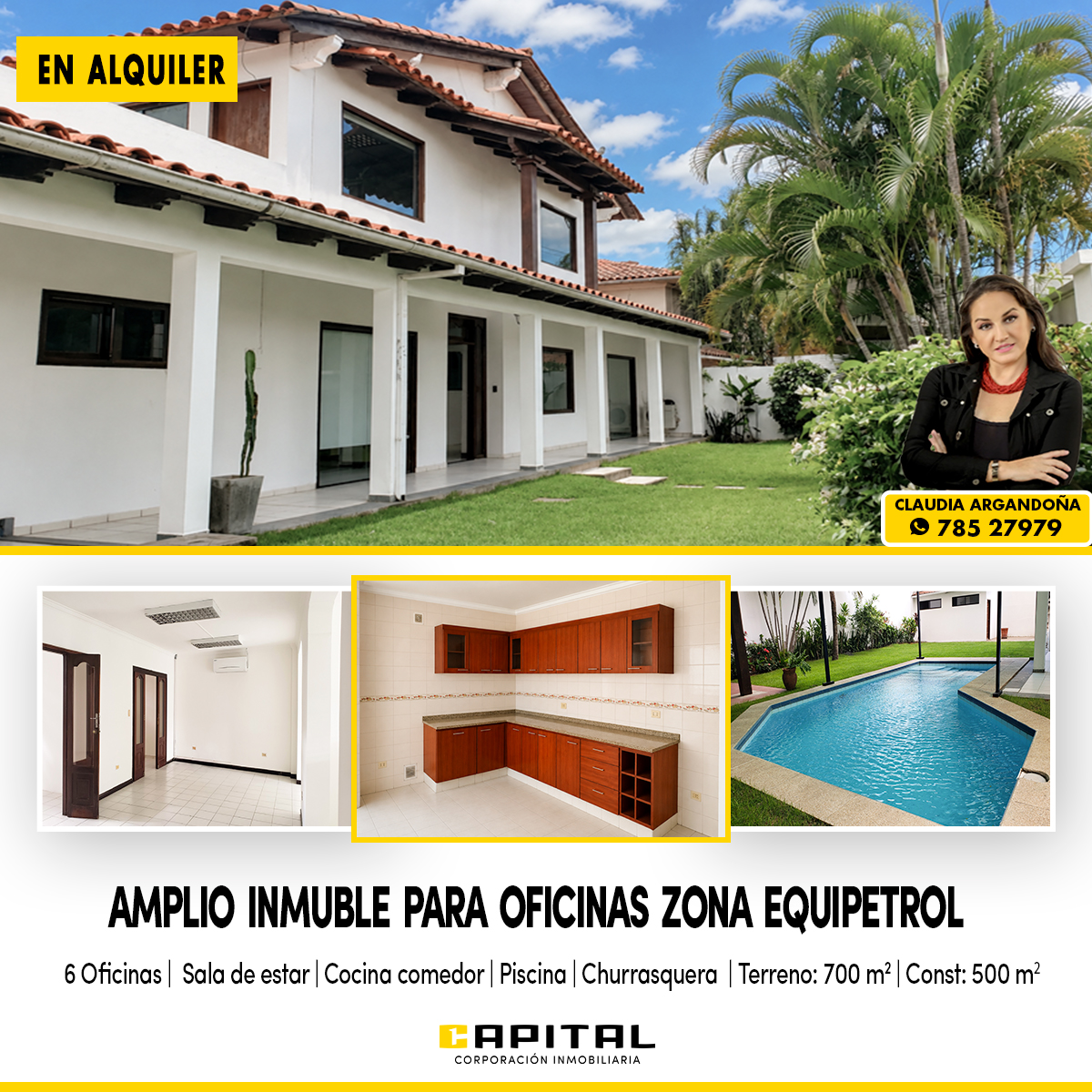 Casa en alquiler en Equipetrol