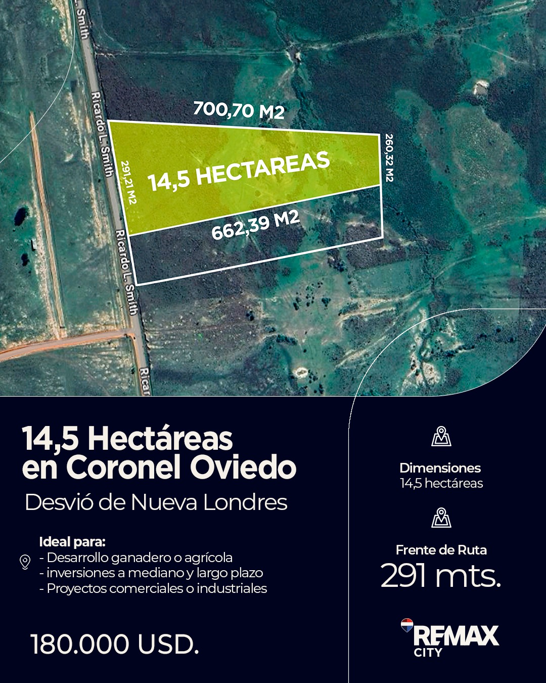 VENTA DE 14,5 HECTÁREAS CORONEL OVIEDO — foto 2