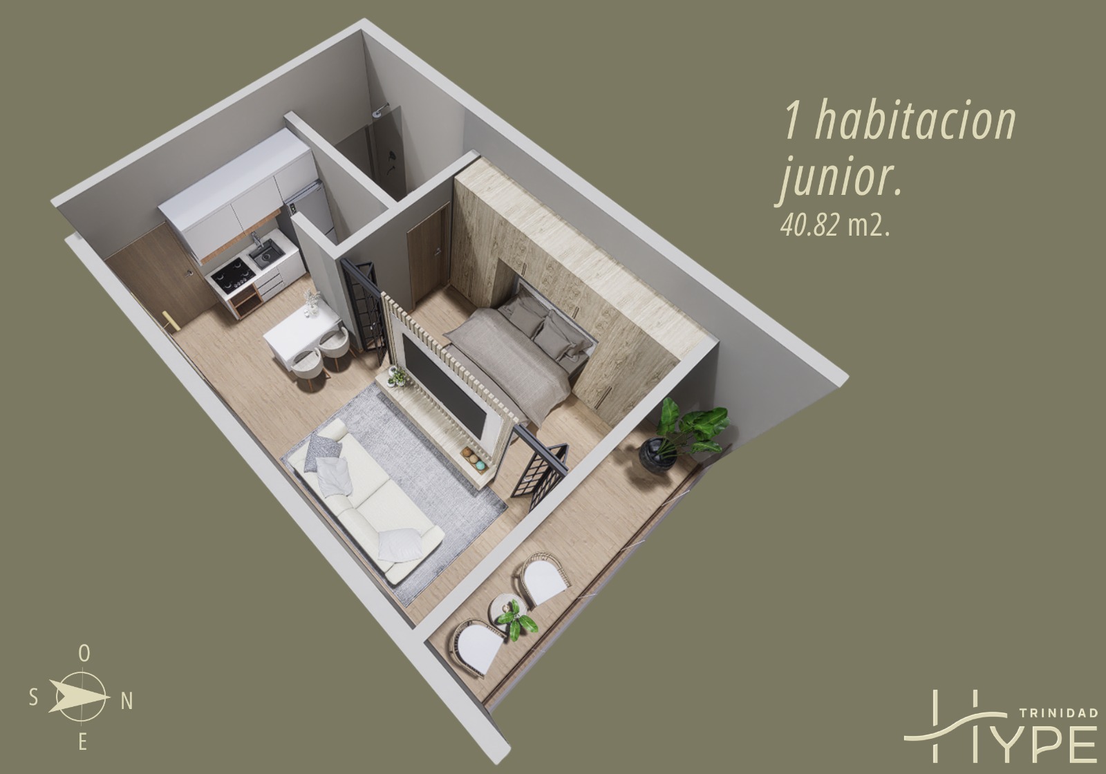 Monoambiente/1 dorm Jr. en Av. Santisima Trinidad - en pozo - inversión — foto 2