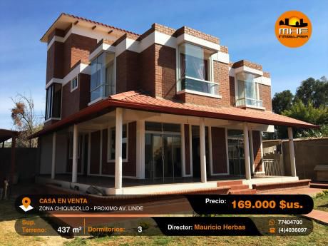 Amplio Chalet Nuevo En Venta Zona Chiquicollo