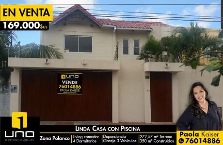 Linda Casa Con Piscina Y 4 Dormitorios En Polanco