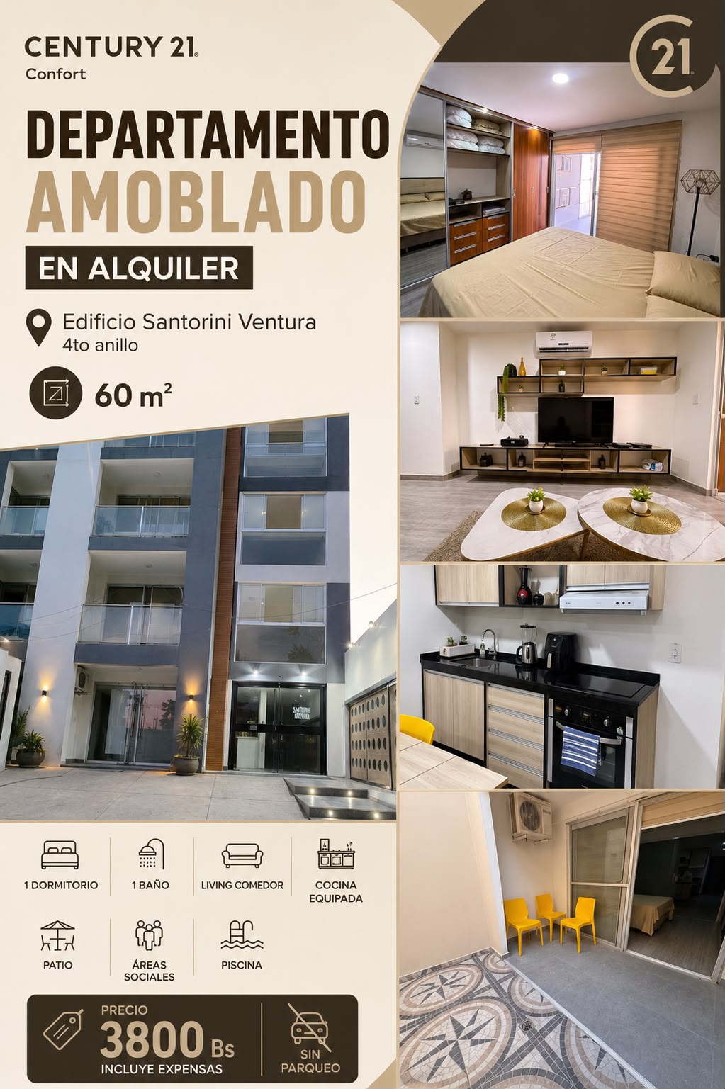 Departamento en alquiler en Equipetrol