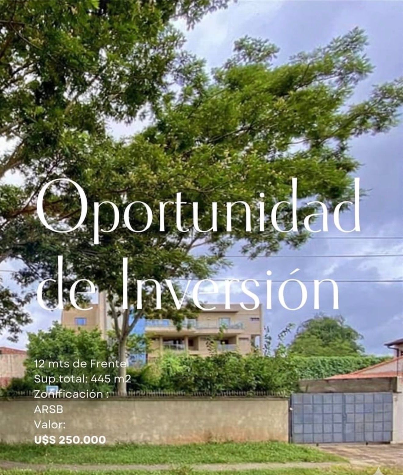 Amplio Terreno En Villa Morra - 250.000 Usd