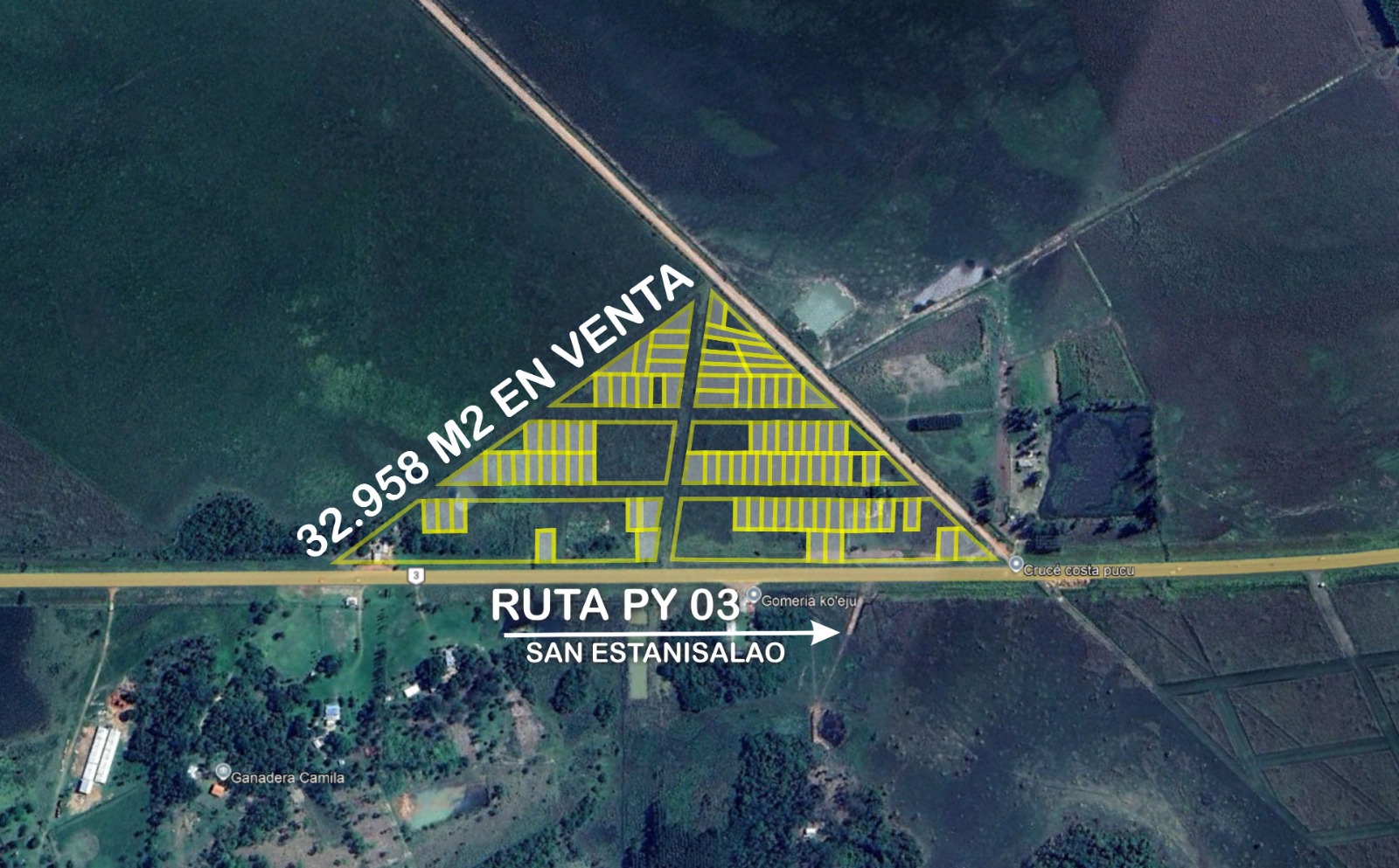 TERRENO DE 32.958 M2 FRACCIONADO EN 84 LOTES EN SAN ESTANISLAO EN VENTA — foto 3