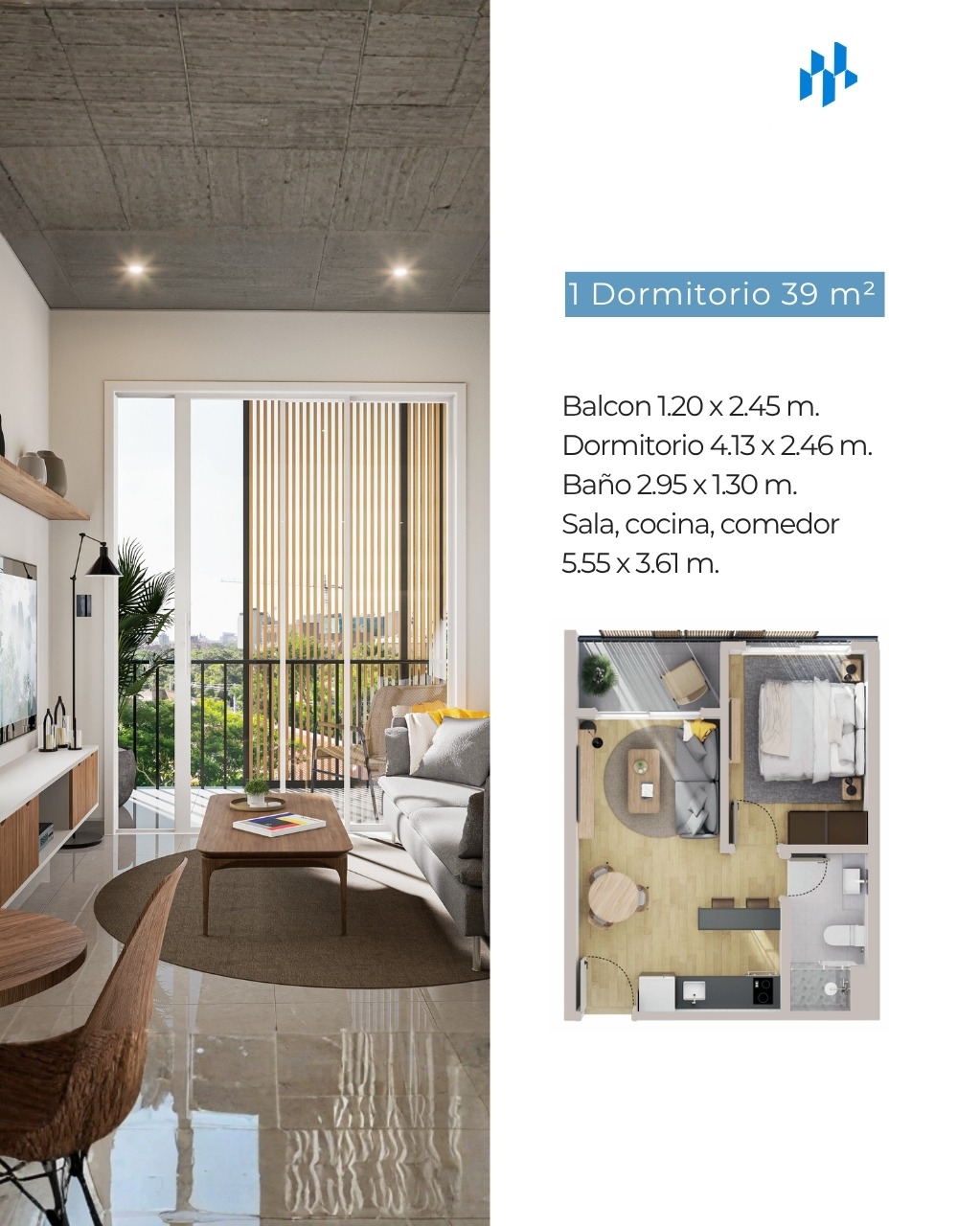 Departamento En Pozo De 1 Habitación en Asunción — foto 3