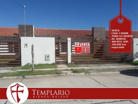 Venta.- 108,000 $us Casa 3 Dorm Zona La Chonta (norte)