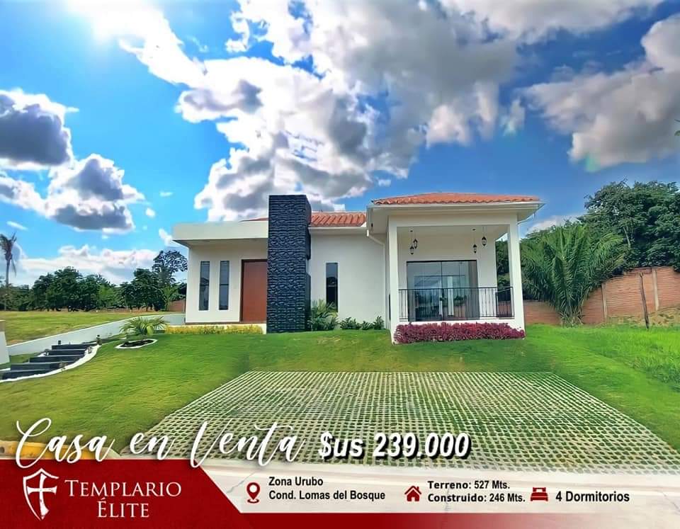 Casa en alquiler en Urubó