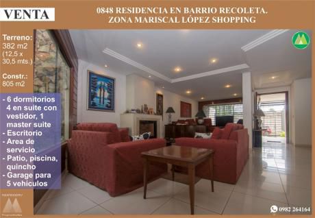 0848 Residencia En Barrio Recoleta
