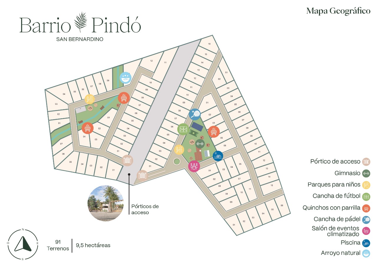 Terreno en venta. Barrio Cerrado Pindó, Av. Guillermo Naumann, San Bernardino — foto 2
