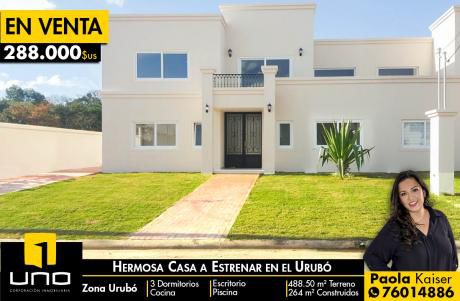Hermosa Casa En Venta Con Piscina En El Urubo