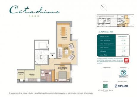 Cocina Definida! 1 Dorm, 69m2, Azotea Con Parrilero Y Sum!