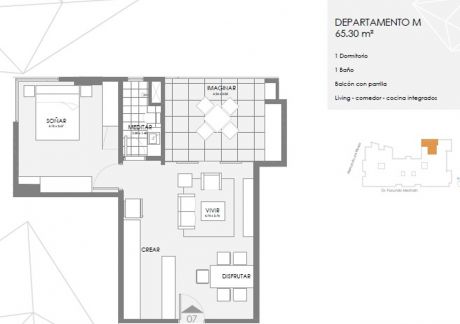 Tierra Inmobiliaria - Magnífico Departamento De 1 Dormitorio. Los Laureles!!