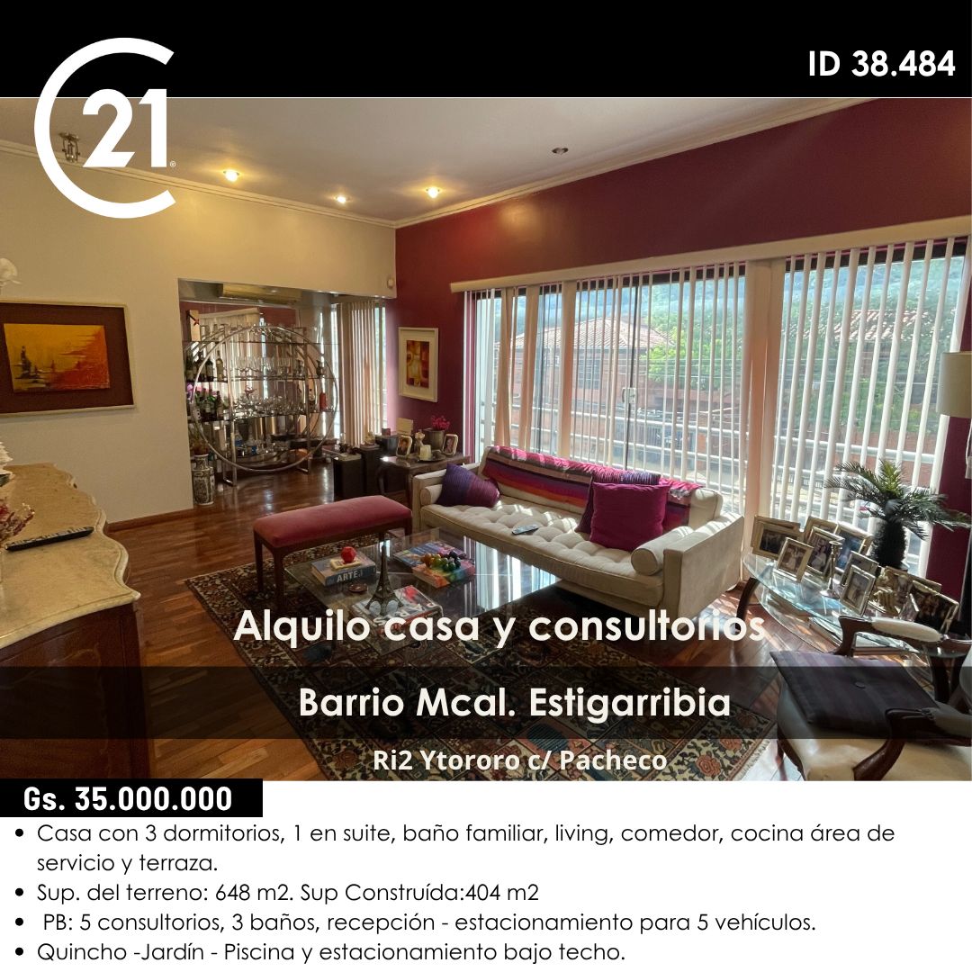 *ALQUILO CASA INDEPENDIENTE Y CONSULTORIOS EN EL BARRIO MCAL. ESTIGARRIBIA* — foto 2