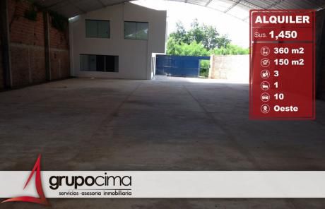 Amplio Galpon Con Oficinas Z/ Doble Via A La Guardia Km 9