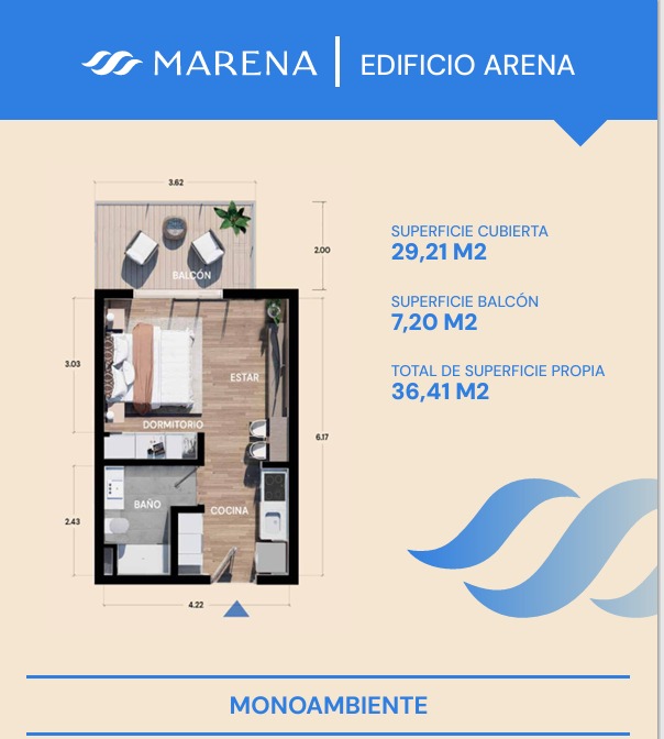 VENDO MONOAMBIENTE EN MARENA — foto 3