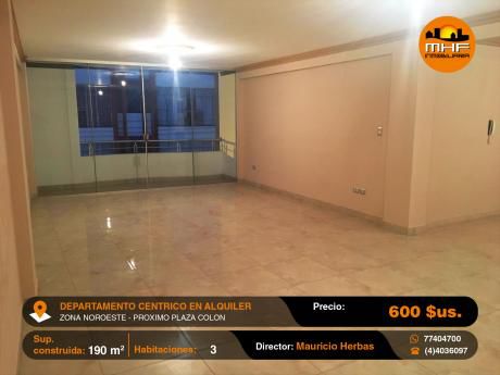 Estrene Amplio Departamento En Alquiler Próximo Plaza Colon