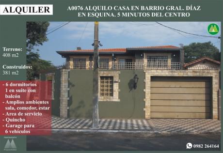 A0076 Alquilo Casa Para Vivienda U Oficina, Zona CÉntrica De AsunciÓn