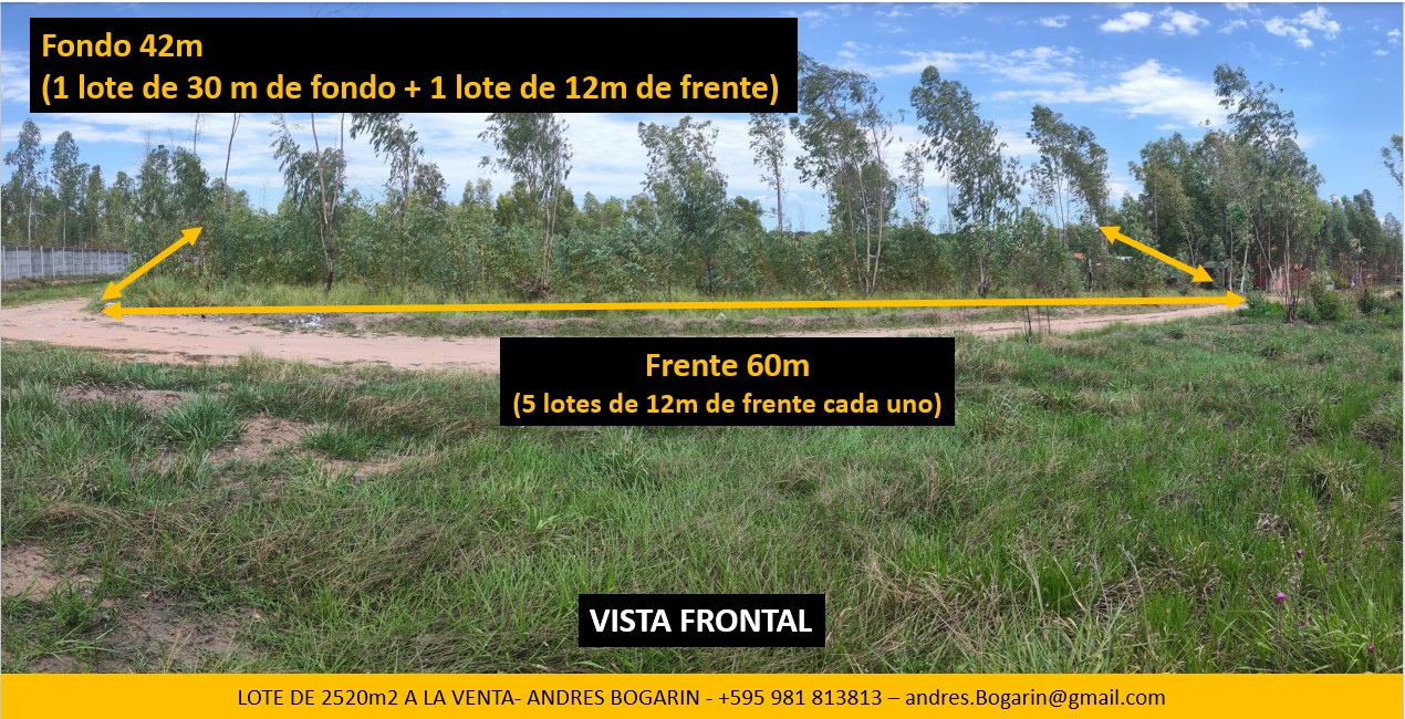 Vendo Hermoso Lote 2520m2 Con 2 Esquinas — foto 2