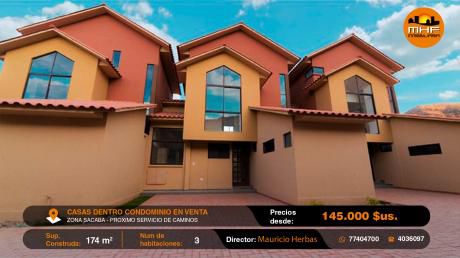 Estrene Chalets Dentro Condominio Cerrado Próximo Servicio De Caminos