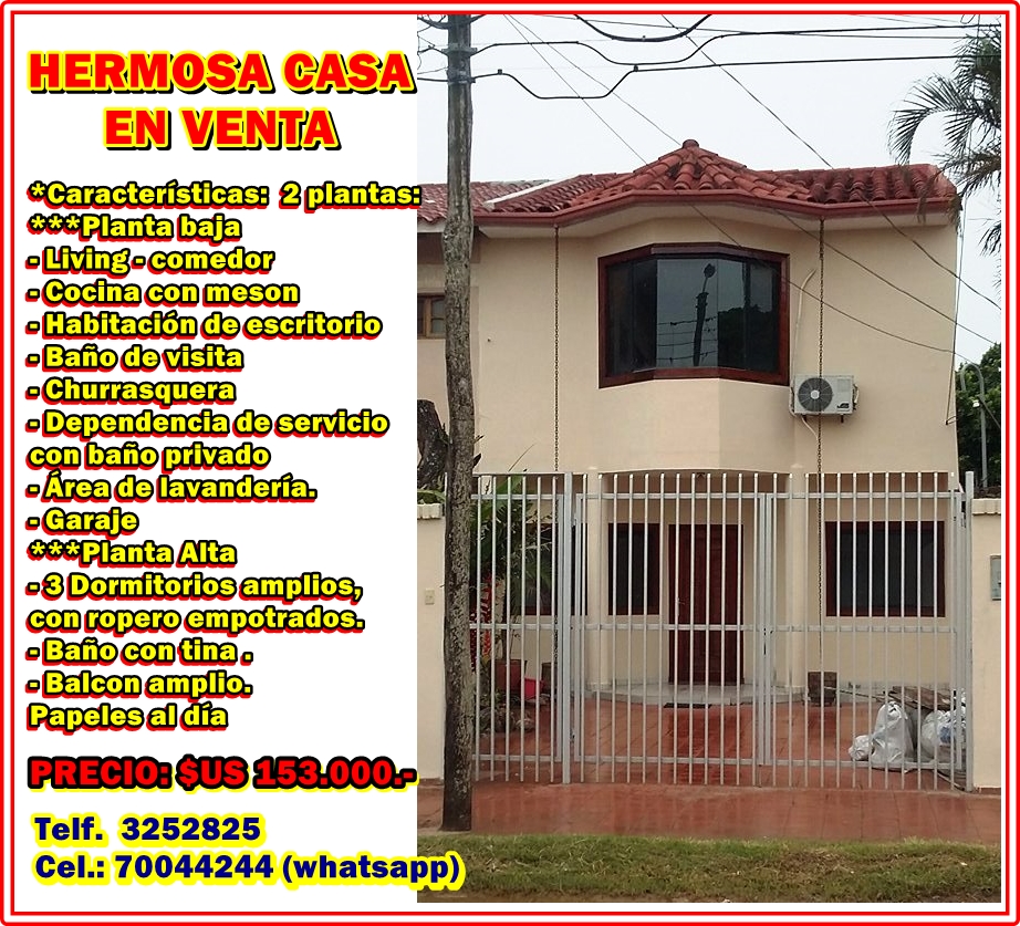 Preciosa Casa En Venta En Zona Norte (153.000 $us)