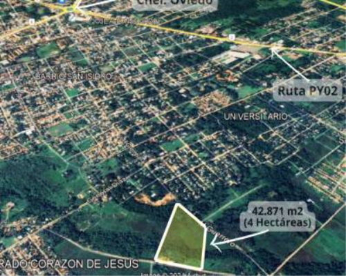 OFERTA!  Terreno de 4 Hectáreas a 5 min. Del Centro de Coronel Oviedo — foto 3