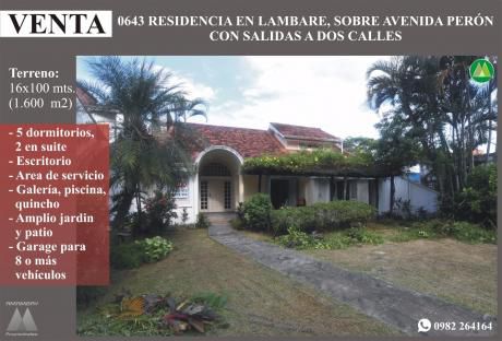 0643 Residencia En Lambare, Sobre Avda. Peron