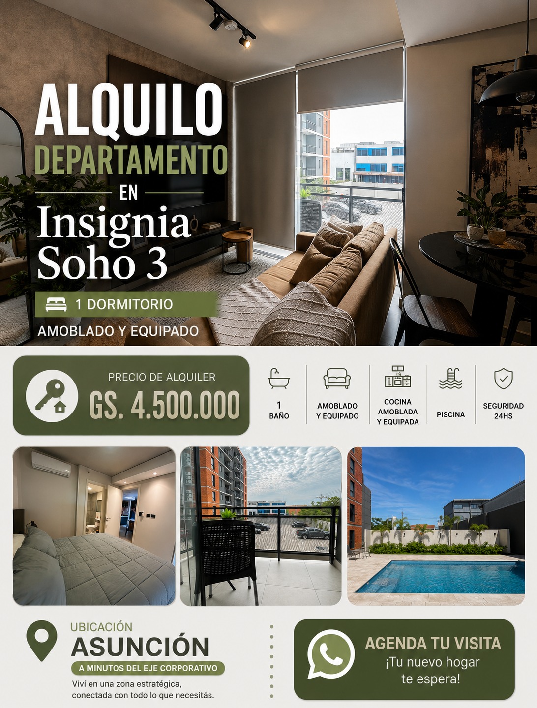 Alquilo Depto De 1 Dormitorio Amoblado Y Equipado — foto 1