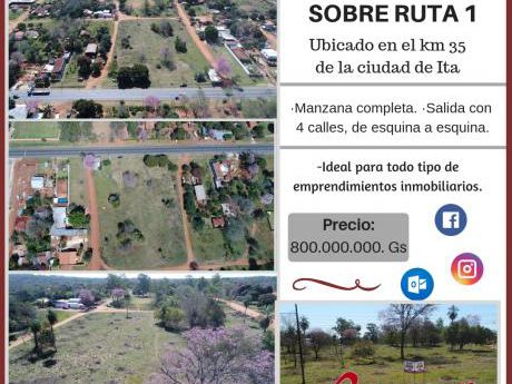 Vendo 7.100m2 Sobre Ruta 1!!