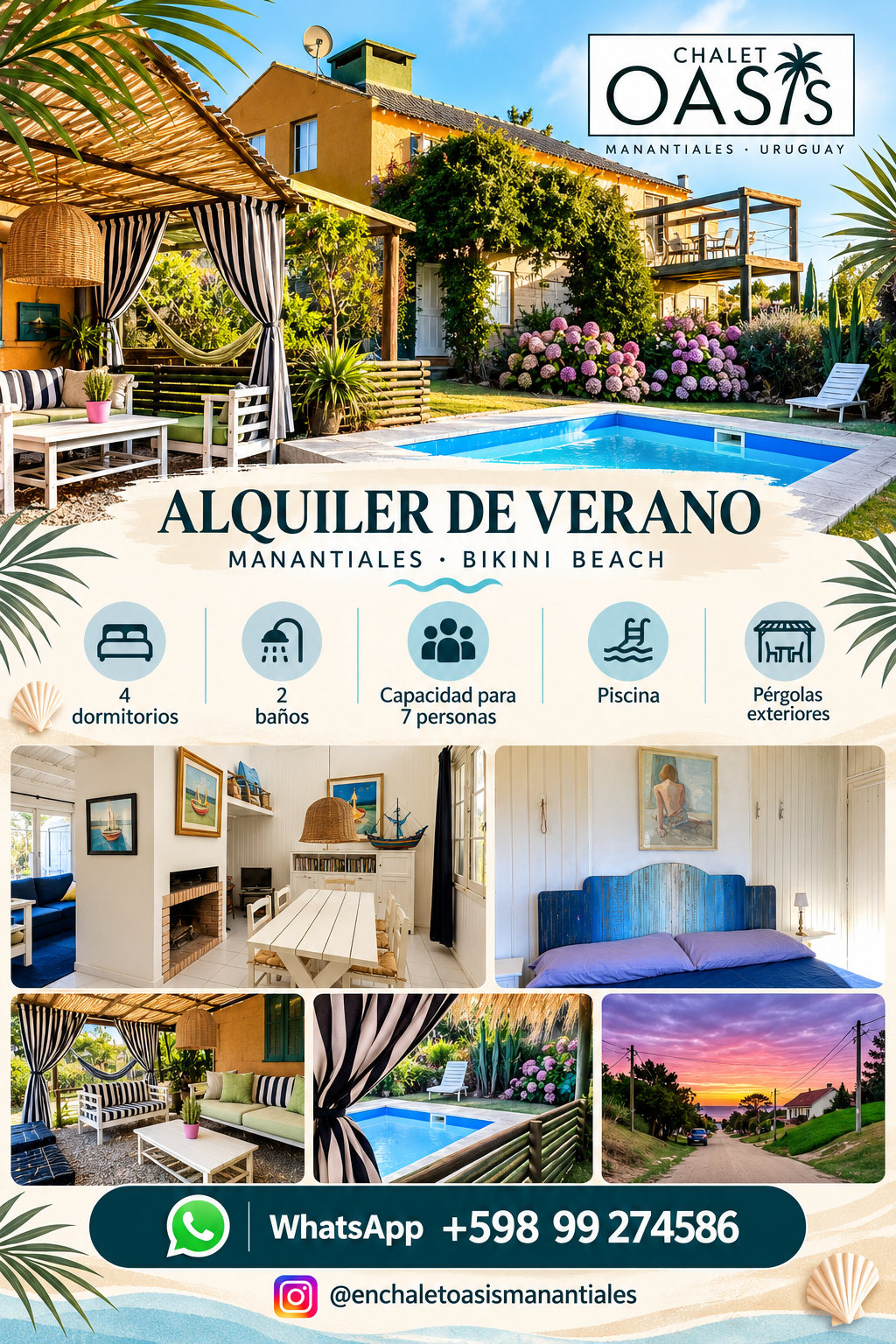 Casa en alquiler en Manantiales