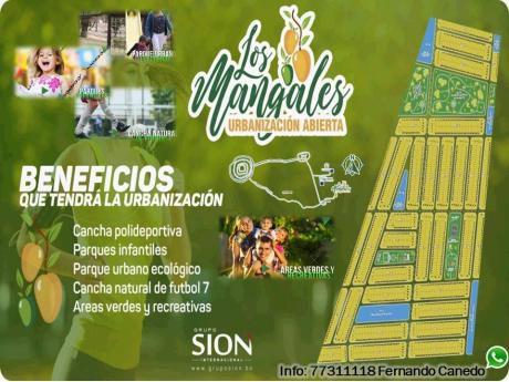2835$us Terrenos En Urb. Los Mangales