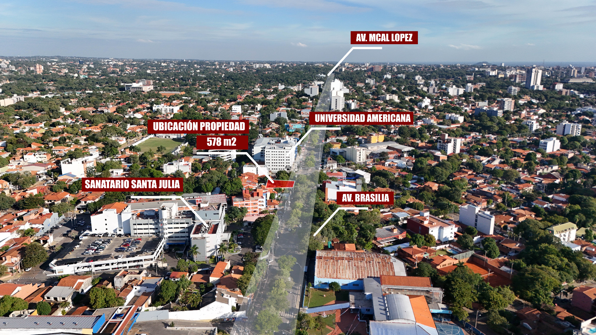 VENDO TERRENO SOBRE LA AVDA BRASILIA 